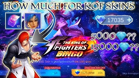 HOW MUCH 💎/DIAMONDS FOR ALL KOF SKINS IN NEW MLBB X KOF GACHA BINGO PATTERNS DRAW EVENT 2023 | MLBB