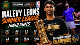 Malevy Leons Summer League Highlights | California Classic & Las Vegas Summer League Championship 