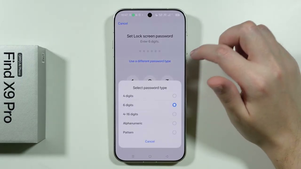 OPPO Find X9 Pro: How to Set Up Screen Lock (Create Lock Screen Password/PIN/Pattern)