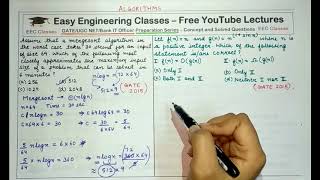 Algorithm GATE 2015 Solved Question Part 1 - Merge Sort GATE Numerical