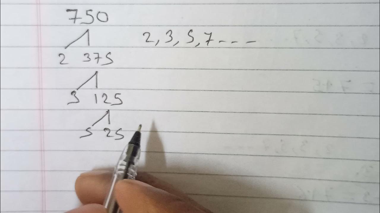 factor tree of 750 | prime factor tree | - YouTube