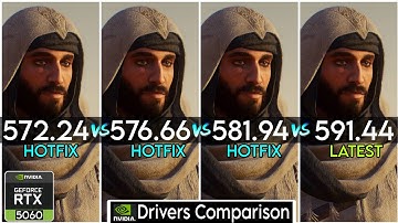 Nvidia Hotfix Drivers (V 572.24 vs V 576.66 vs V 581.94 ) vs V 591.44 - ft.RTX 5060