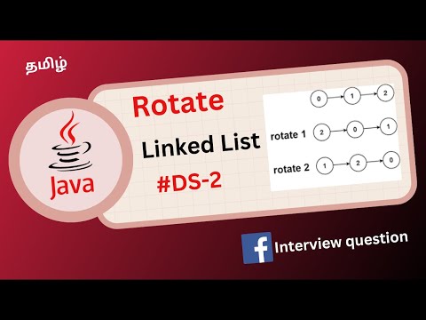 Rotate a Linked List | Java | Tamil