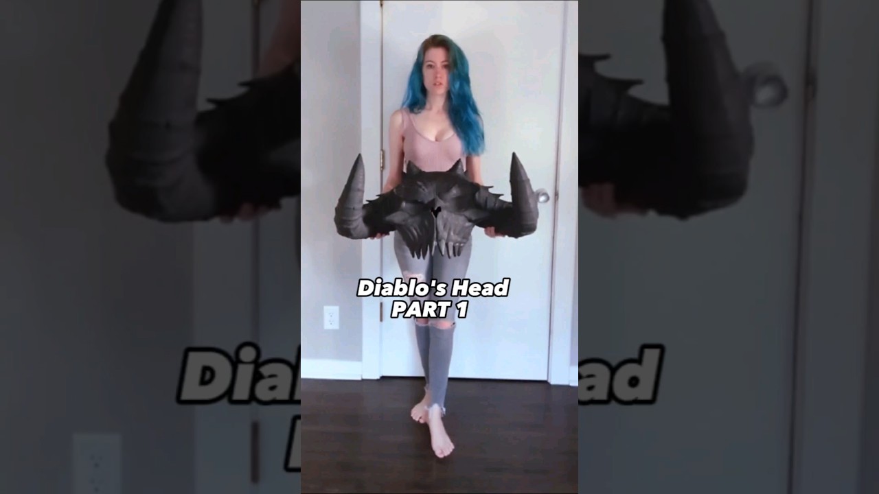 Making Diablo's Head Part 1- Made with HD Foam & Foam Clay #diablo #cosplay #tutorial