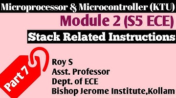 Module 2 | Part 7 | MICROPROCESSOR & MICROCONTROLLER S5ECE-KTU