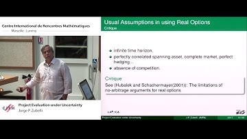 Jorge P. Zubelli: Project Evaluation under Uncertainty