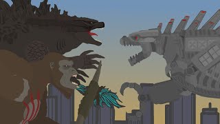 Godzilla \& KONG vs Mecha Godzilla  |  FINAL BATTLE  |  Pivot Animation