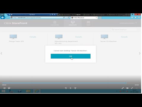 Citrix VDI - Can't start desktop error