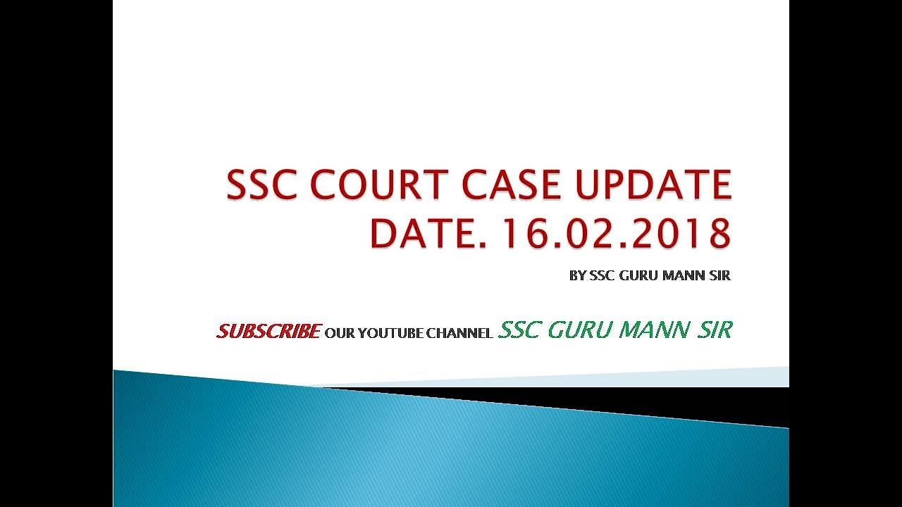 SSC CGL 2017 CASE REPORT ON 16 FEB. 2018