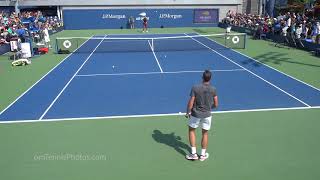 Roger Federer v. Some Guy, 2018 US Open practice, 4K