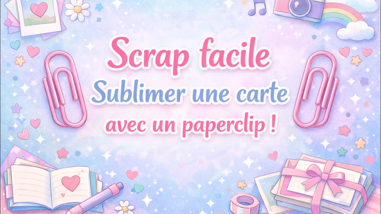 TUTO CARTE ALBUM avec un paperclips #creative #scrapbooking #paper #clips #creation #tutorial 