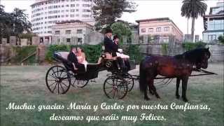 Carruajes bodas, "Regalo Sorpresa" en el Hotel Pazo los Escudos de Vigo, (Galicia - España).