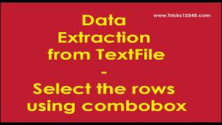 Python: Data Extraction from Text File  - select rows using Combobox