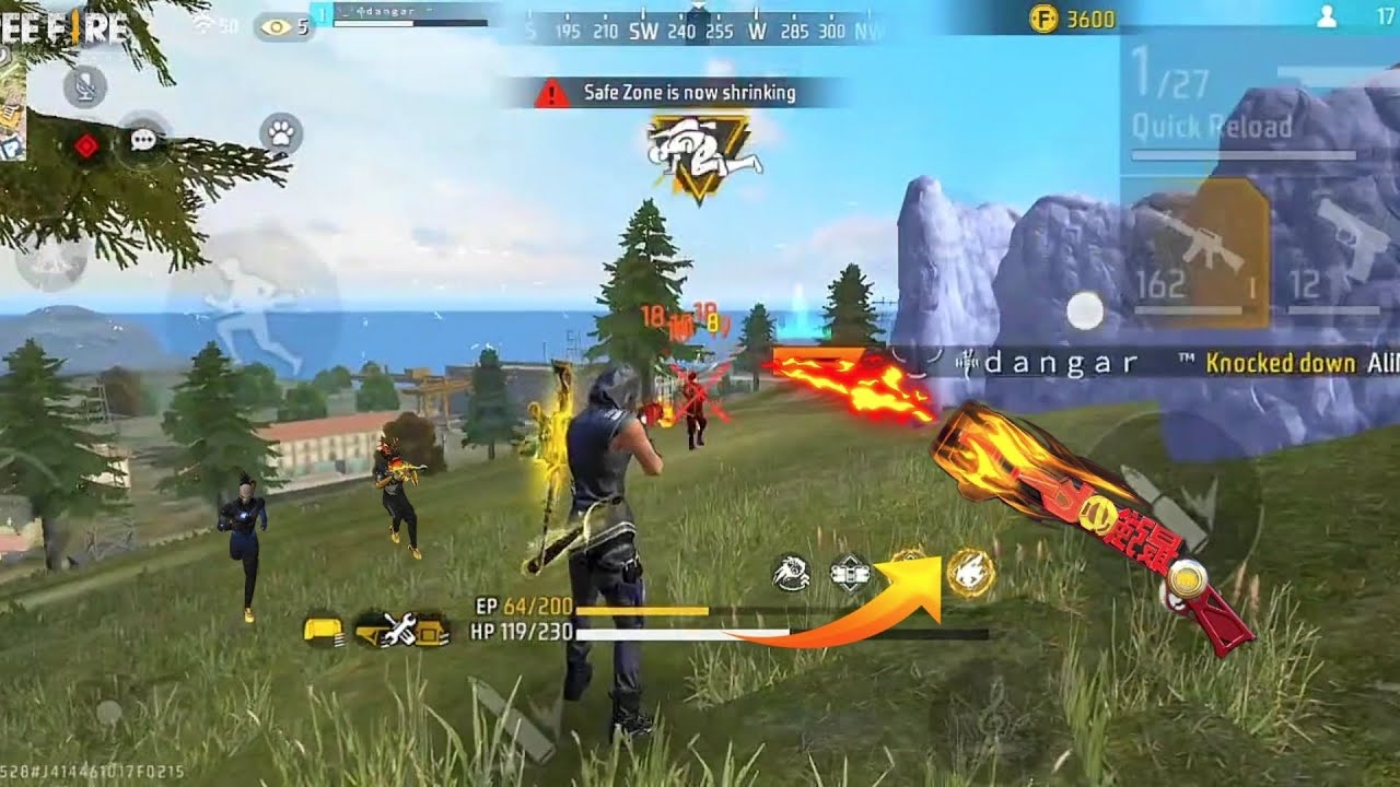Free Fire Solo vs squad Gameplay video 🔥 99% Headshot video In Mobile 📲 ...