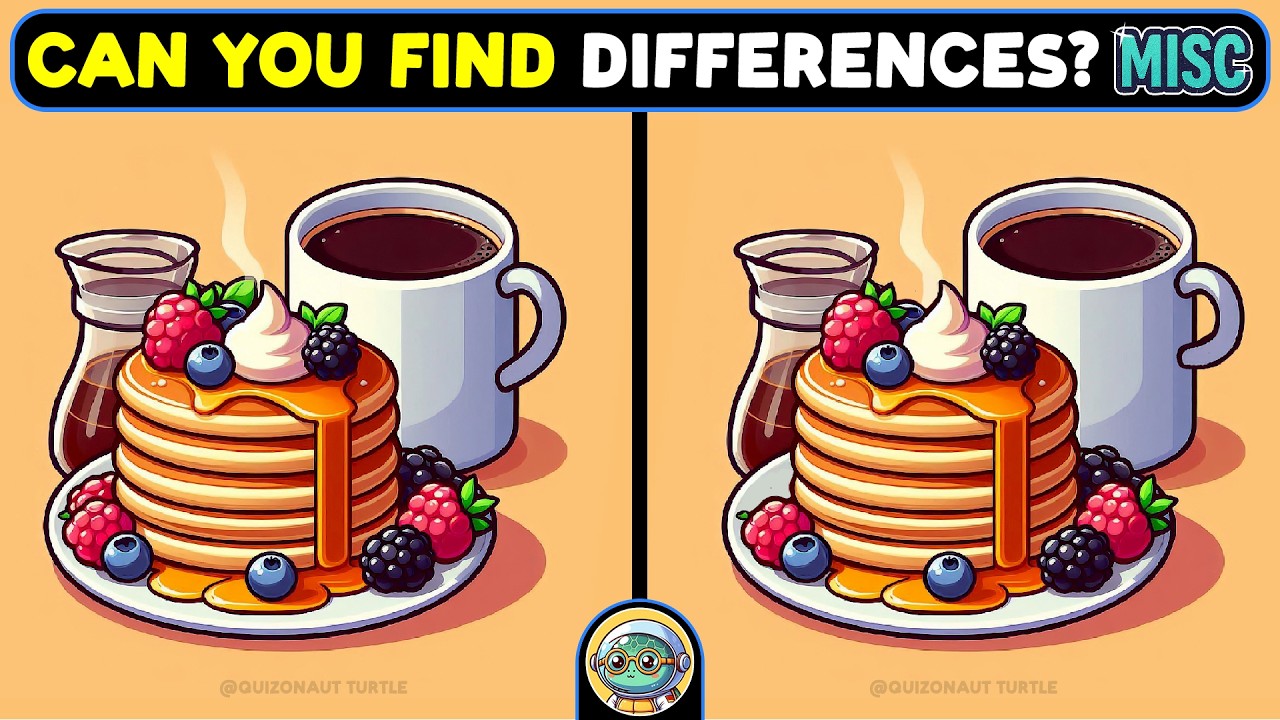 🐢🧩 Find 3 Differences | Mind Training Game 🧩🐢 | Quizonaut Turtle