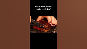 Cutting Magma Gel Brick! 🔥✨ #ASMR #Satisfying #Shorts