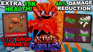 I FINALLY Got The STRONGEST Accessory In Roblox King Legacy!  (Crustacean Armor!)