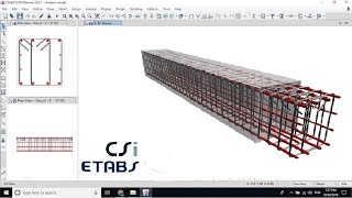 Детализация и проектирование Continuous Beam с использованием обучающего видео etabs 8