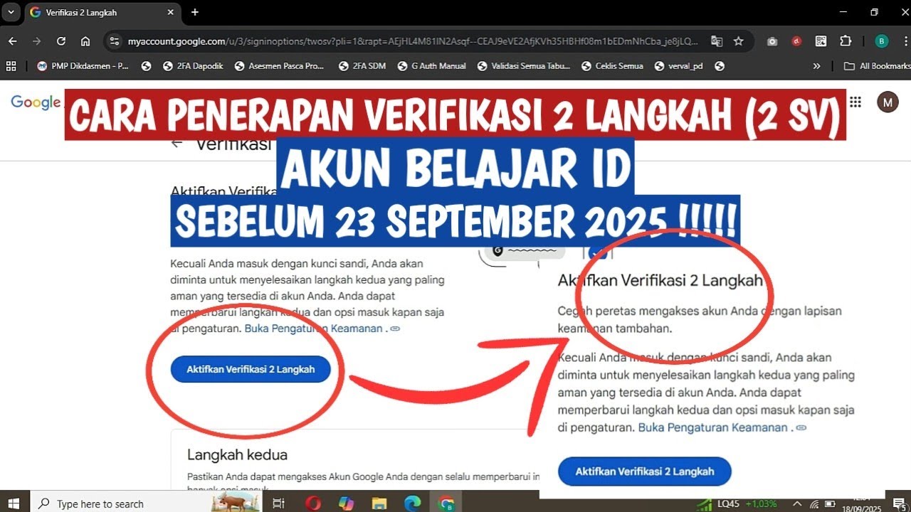 CARA VERIFIKASI 2SV ( 2 LANGKAH) AKUN BELAJAR.ID 