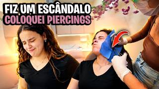 FIZ O MEU PRIMEIRO PIERCING E DOEU MUITO !!!