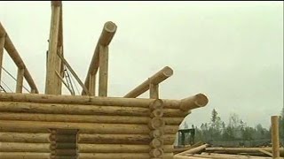 Building log cabin: Roof Support