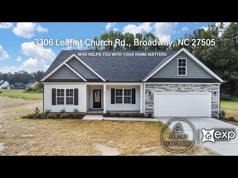 3306 Leaflet Church Rd, Broadway, NC home video tour