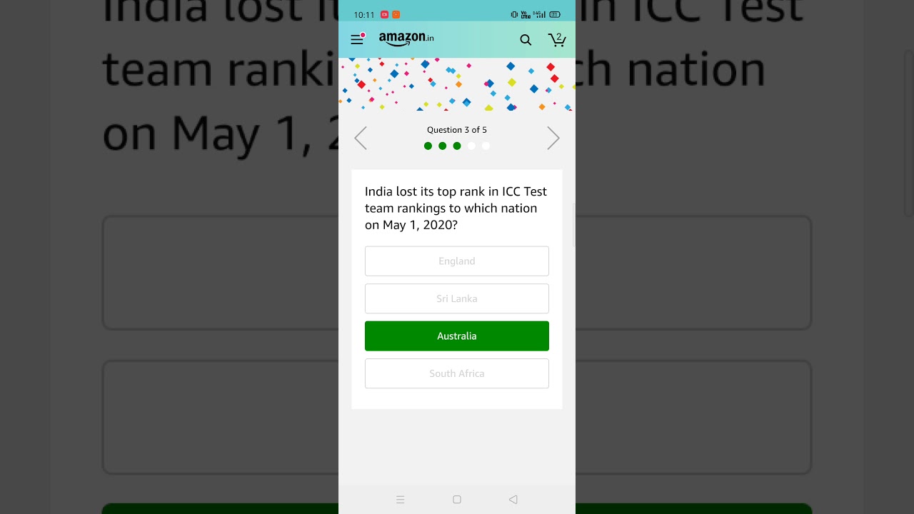 Amazon Daily Quiz Contest Answers Today 11 May 2020