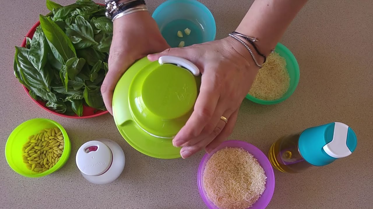 Pesto di basilico (alla genovese) con Moschettiere Chef / Extra Chef / Power Chef System Tupperware