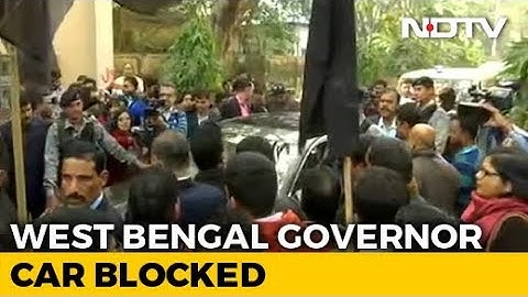 West Bengal Governor's Car Surrounded By Protesting Students In Kolkata