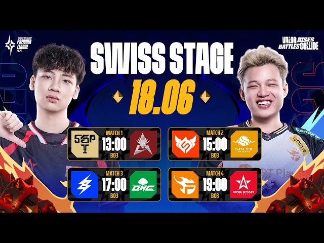 SGP vs HKA | FS vs SLX | BRU vs ONE | FPT vs 1S | SWISS STAGE - APL 2026 (NGÀY 18/06)