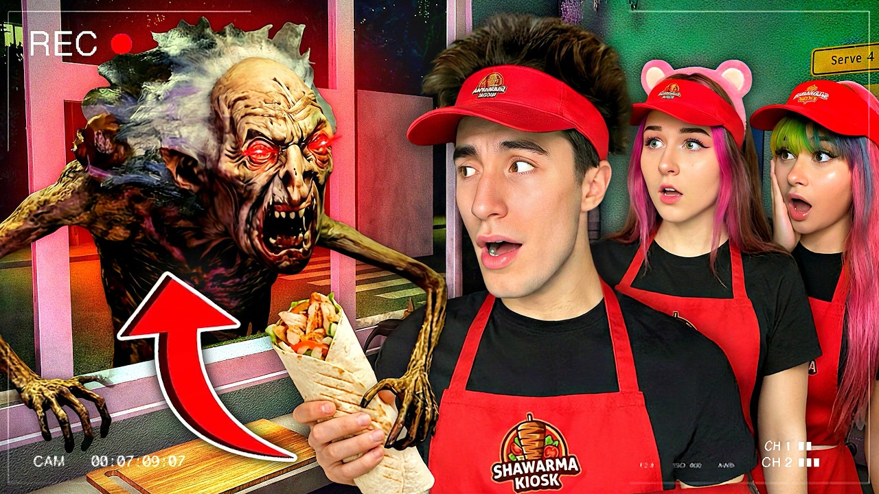 I FORCED ROBLOX Youtubers To SURVIVE Scary Shawarma Kiosk...