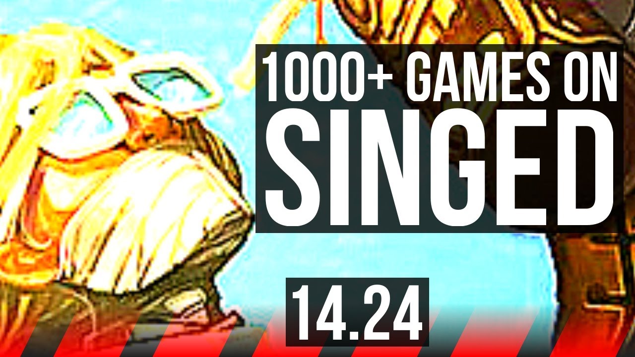SINGED vs FIORA (TOP) | 1000+ games, Rank 10 Singed | KR Master | 14.24