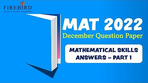 December Questin paper | MAT 2022?? |  mathematical skills | part 1