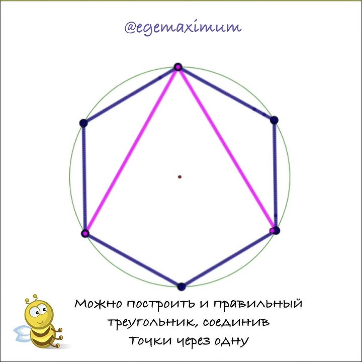 Построение правильного шестиугольника при помощи циркуля и линейки ...