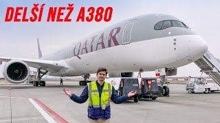 Letadlo delší než A380 poprvé v Praze. Proč přiletěl Airbus A350-1000 na Ruzyň?