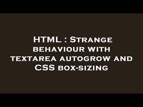 HTML : Strange