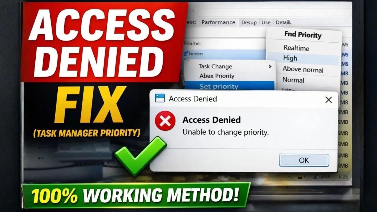 How to Fix “Access Denied” When Changing Priority in Task Manager ...