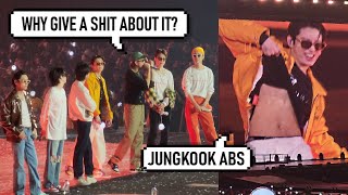 BTS PTD Las Vegas Ending Speech DAY 1 | RM talk about GRAMMYs, Jungkook flash abs [ENG SUB]