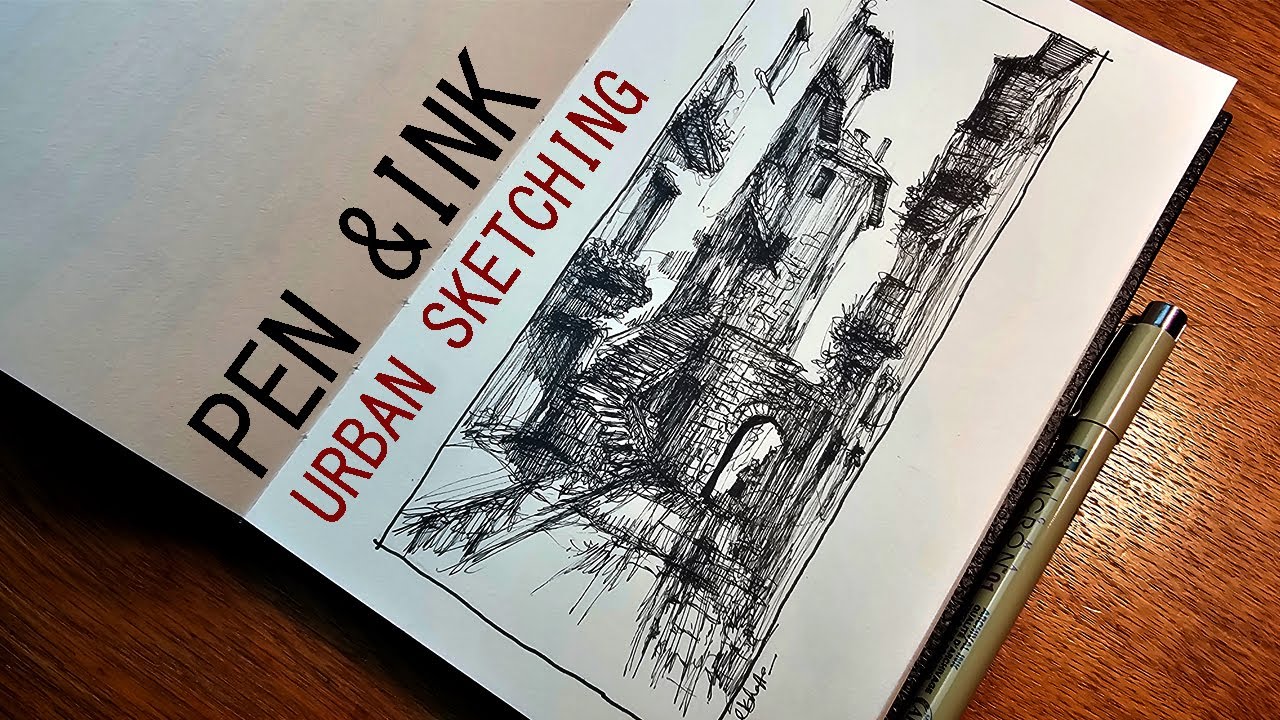 Urban Sketching with Pen and Ink - YouTube