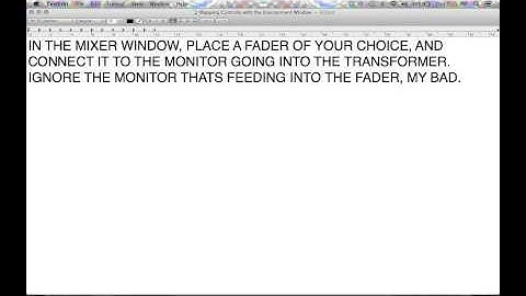 Mapping Controls with the Environment Window