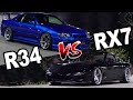 Racing my rx7 vs best friends r34