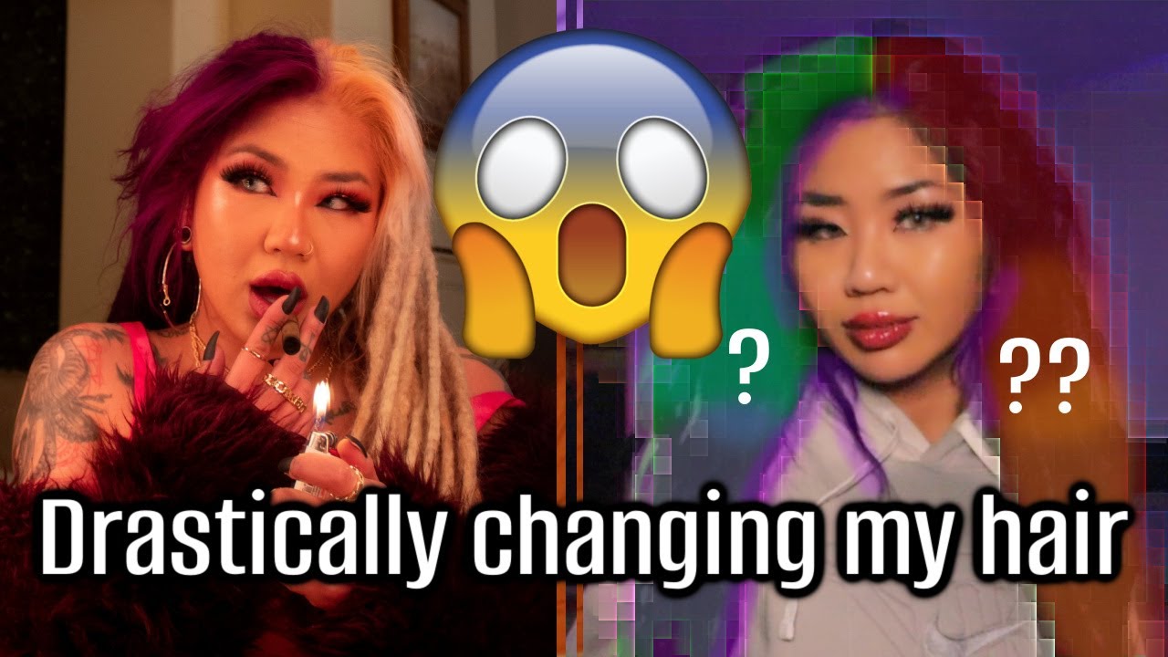 ИЗБАВЛЯЮСЬ ОТ ПОСЛЕДНЕГО ЦВЕТА НА МОИХ ДРЕДАХ😱 | Кимми Тан