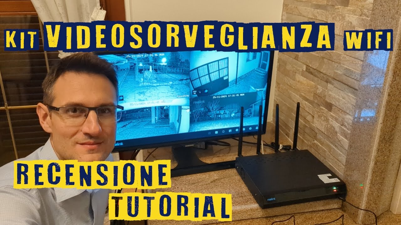 kit videosorveglianza professionale Reolink con telecamere wifi, NVR e HDD: test tutorial recensione