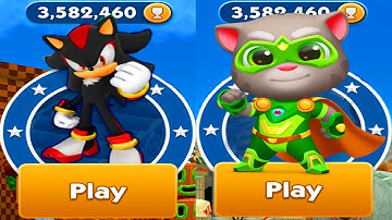 Sonic Dash vs Talking Tom Gold Run |  Shadow vs All Bosses Zazz Eggman All 52 Characters