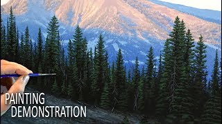 How to Paint trees and Foreground Detail | Acrylic Painting