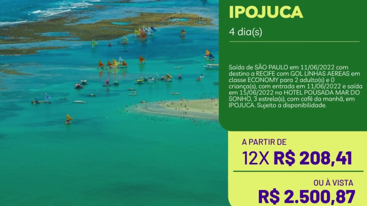 PACOTES NACIONAIS - VEJA PACOTES PROMOCIONAIS