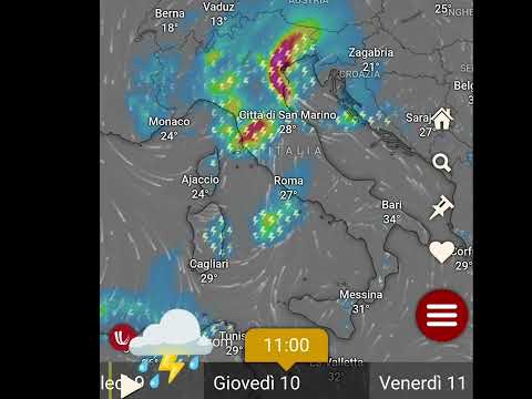 Video Allerta meteo in Italia!! Massima allerta! Uragani e temporali violentissimi domani, giovedì