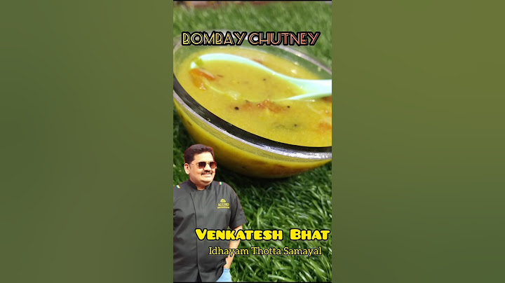 ☺️ Bombay Chutney - Venkatesh Bhat (Idhayam Thotta Samayal) #venkateshbhat #northindianfood