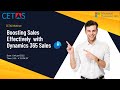 CETAS Webinar Boost your sales effectively with Dynamics 365 Sales