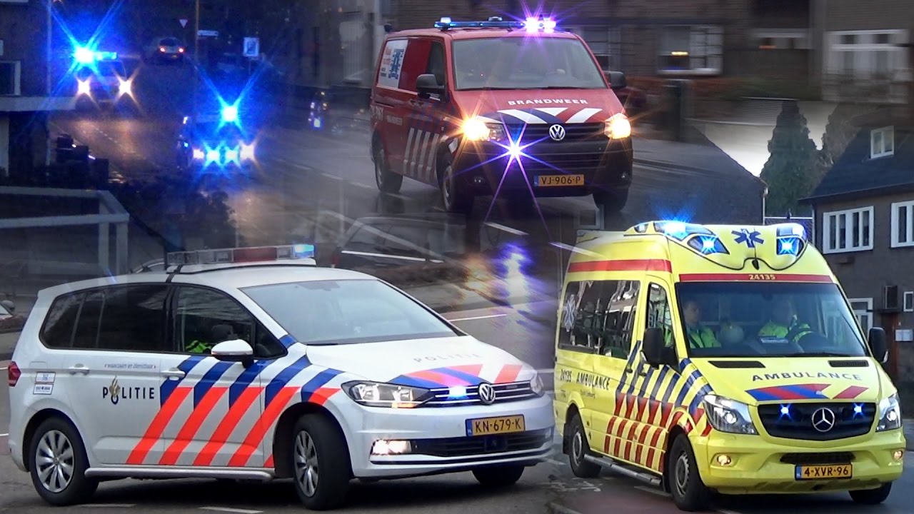 PRIO 1 Rijkswaterstaat spoed - Brandweer politie en ambulance naar